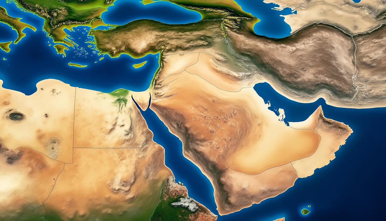 Carte du moyen orient : explorer les pays et leurs frontières